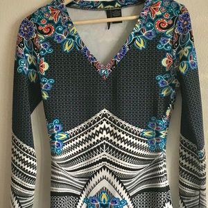 Women’s Multicolored Long Sleeve Dress S-Small
